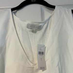 Anthropologie white tank - large. NWT, never worn!